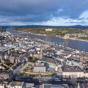 Waterford City Quays Aerial 3 - Peter Grogan Stock Photography